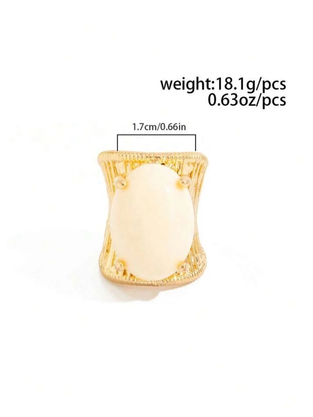 5-Piece Gold Tone Adjustable Statement Ring Set – Vintage Inspired